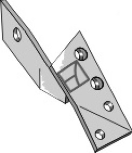 Bracket for reversible point - left