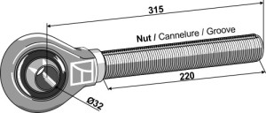 Spindel 1.1/2 Kat.III links