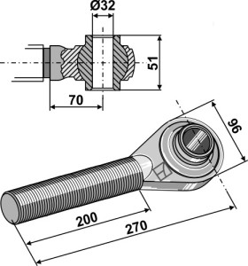 Spindel M40x3