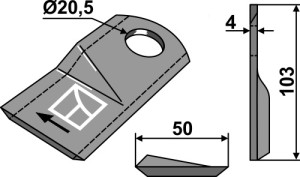 Cyclomesje 103x50mm