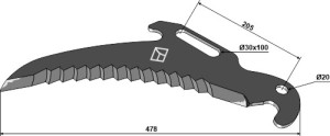 Couteau d'ensileuse 478mm