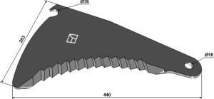 Couteau d'ensileuse 440mm