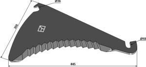 Couteau d'ensileuse 445mm
