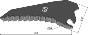 Couteau d'ensileuse 310mm