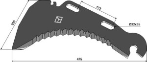 Couteau d'ensileuse 475mm