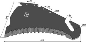 Couteau d'ensileuse 410mm