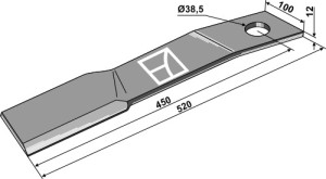 Maaimes 520mm - links