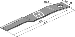 Maaimes 520mm - rechts