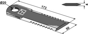 Straw chopper flail blade