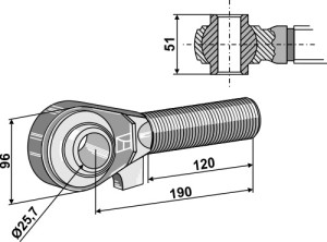Spindel M42x3 - 120