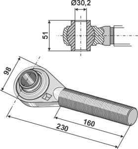 Spindel M36x3