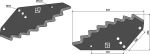 Couteau pour mélangeurs de fourrage