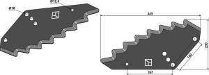 Couteau pour mélangeurs de fourrage - revêtement carbure