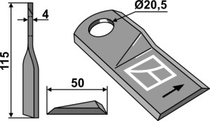 Cyclomesje 115x50mm