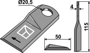 Cyclomesje 115x50mm