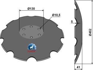 Notched disc - Ø462x5