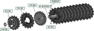 Rouleau denté 1500mm