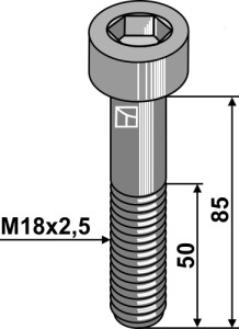 Boulon à 6 pans creux - M18x2,5 - 10.9