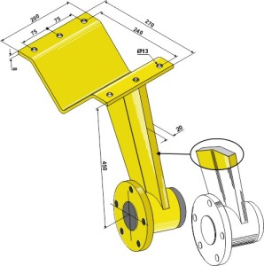 Front disc support reinforced