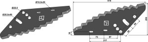 Couteau pour mélangeurs de fourrage