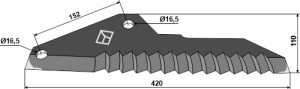 Couteau d'ensileuse 420mm