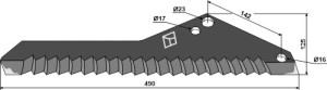Couteau d'ensileuse 490mm