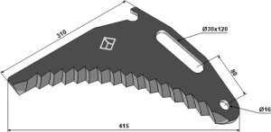 Couteau d'ensileuse 415mm