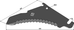 Couteau d'ensileuse 490mm