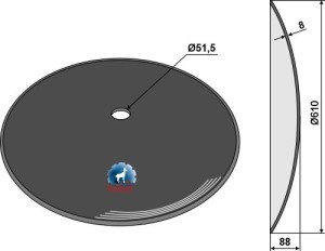 Plain disc Ø610x8