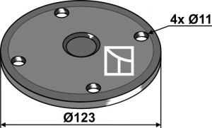 Cap piece of the bearing Ø123