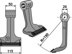 Hamerklepel 115x50mm - PTA