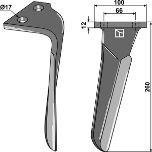 Kreiseleggenzinken 260mm, rechts