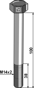 Zeskantmoer M14x2x100 zonder moer