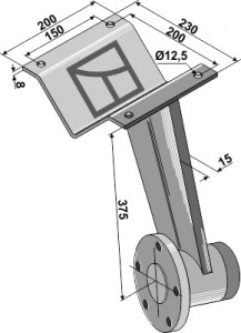 Front disc support reinforced