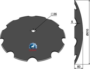 Notched disc Ø610x5