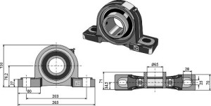 Pedestal bearing UCP - Ø65