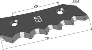 Couteau pour mélangeurs de fourrage
