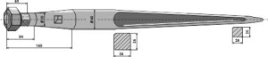 Dent grande charge 1400mm