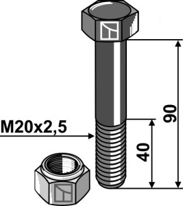 Bout met borgmoer  - M20 - 10.9