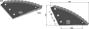Couteau pour mélangeurs de fourrage - revêtement carbure