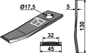 Cyclomesje 130x45mm