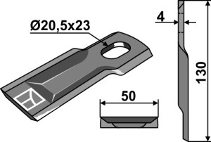 Cyclomesje 130x50mm