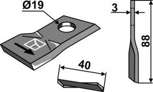 Cyclomesje 88x40mm