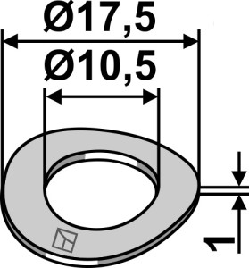 Veerschijf - Ø17,5x1xØ10,5 DIN137