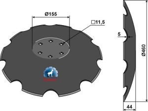 Notched disc - Ø460x5