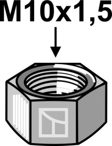 Zeskant moer - M10x1,5