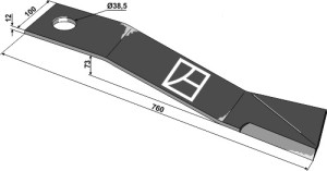 Maaimes 760mm - rechts