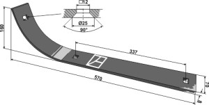 Glijschoen 570mm