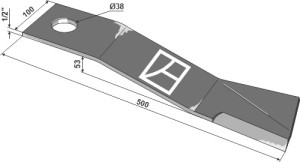 Mähermesser 500mm - rechts