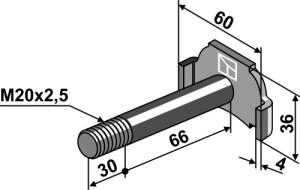 Bolzen M20x2,5